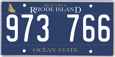 RI license plate 973766