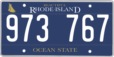 RI license plate 973767