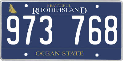 RI license plate 973768