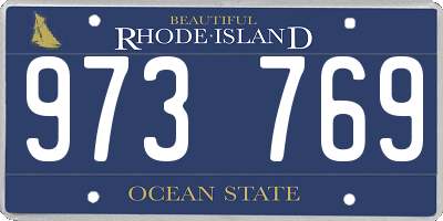 RI license plate 973769