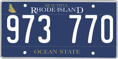 RI license plate 973770