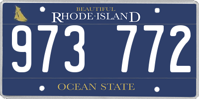 RI license plate 973772