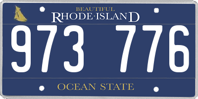 RI license plate 973776