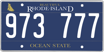 RI license plate 973777