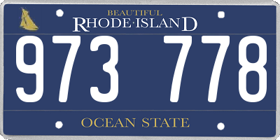 RI license plate 973778