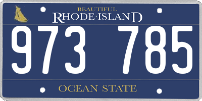 RI license plate 973785