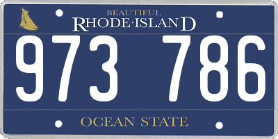 RI license plate 973786