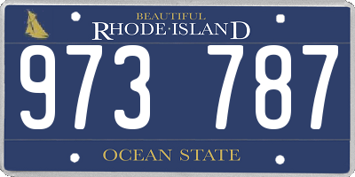 RI license plate 973787