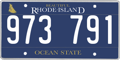 RI license plate 973791