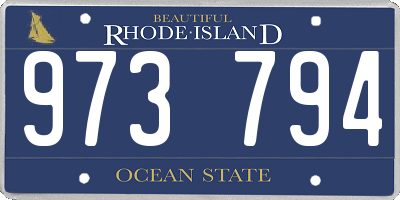 RI license plate 973794