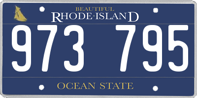 RI license plate 973795