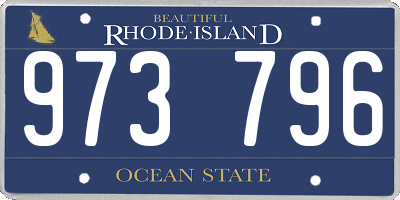 RI license plate 973796
