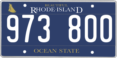 RI license plate 973800