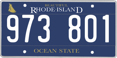 RI license plate 973801