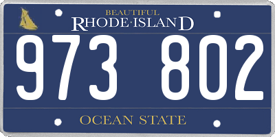 RI license plate 973802