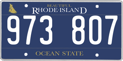 RI license plate 973807