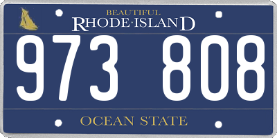 RI license plate 973808