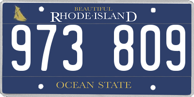 RI license plate 973809