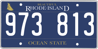 RI license plate 973813
