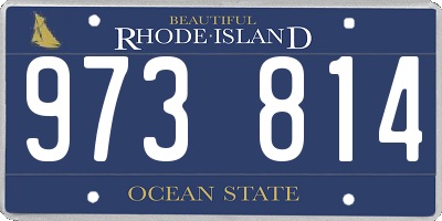 RI license plate 973814