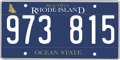 RI license plate 973815