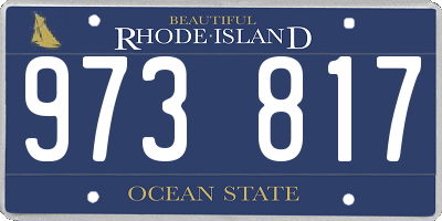 RI license plate 973817