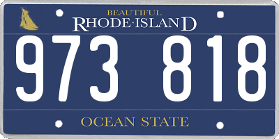 RI license plate 973818