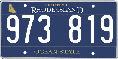 RI license plate 973819