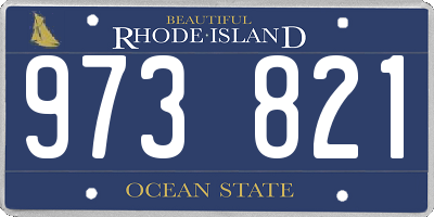RI license plate 973821