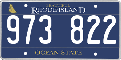 RI license plate 973822