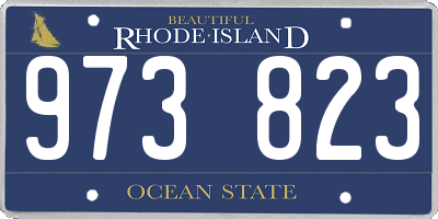 RI license plate 973823