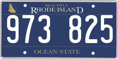 RI license plate 973825