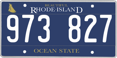 RI license plate 973827