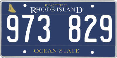 RI license plate 973829