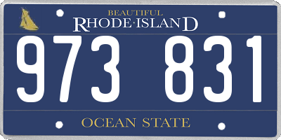 RI license plate 973831