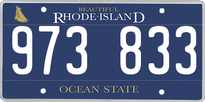 RI license plate 973833