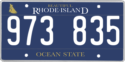 RI license plate 973835