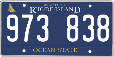 RI license plate 973838