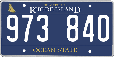 RI license plate 973840
