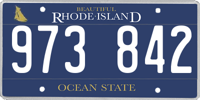 RI license plate 973842