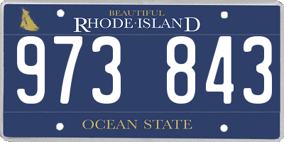 RI license plate 973843
