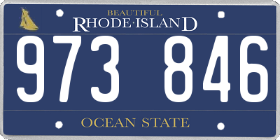 RI license plate 973846