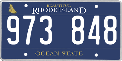 RI license plate 973848