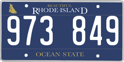 RI license plate 973849