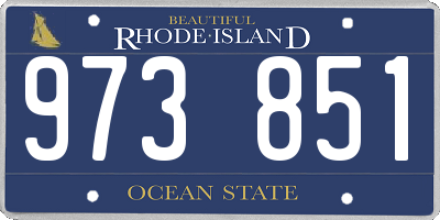 RI license plate 973851
