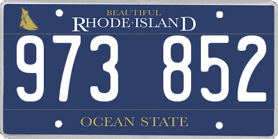 RI license plate 973852