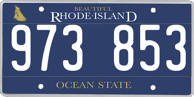 RI license plate 973853