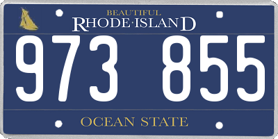 RI license plate 973855