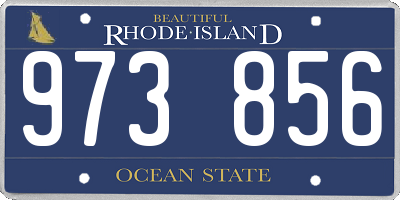 RI license plate 973856