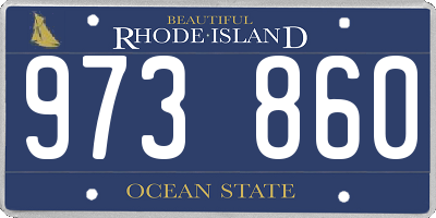 RI license plate 973860